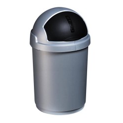 Curver - Roll Bullet bin 25L zilver/antraciet